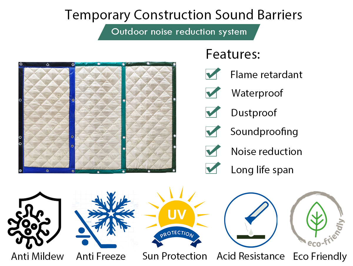 Temporary construction sound barriers