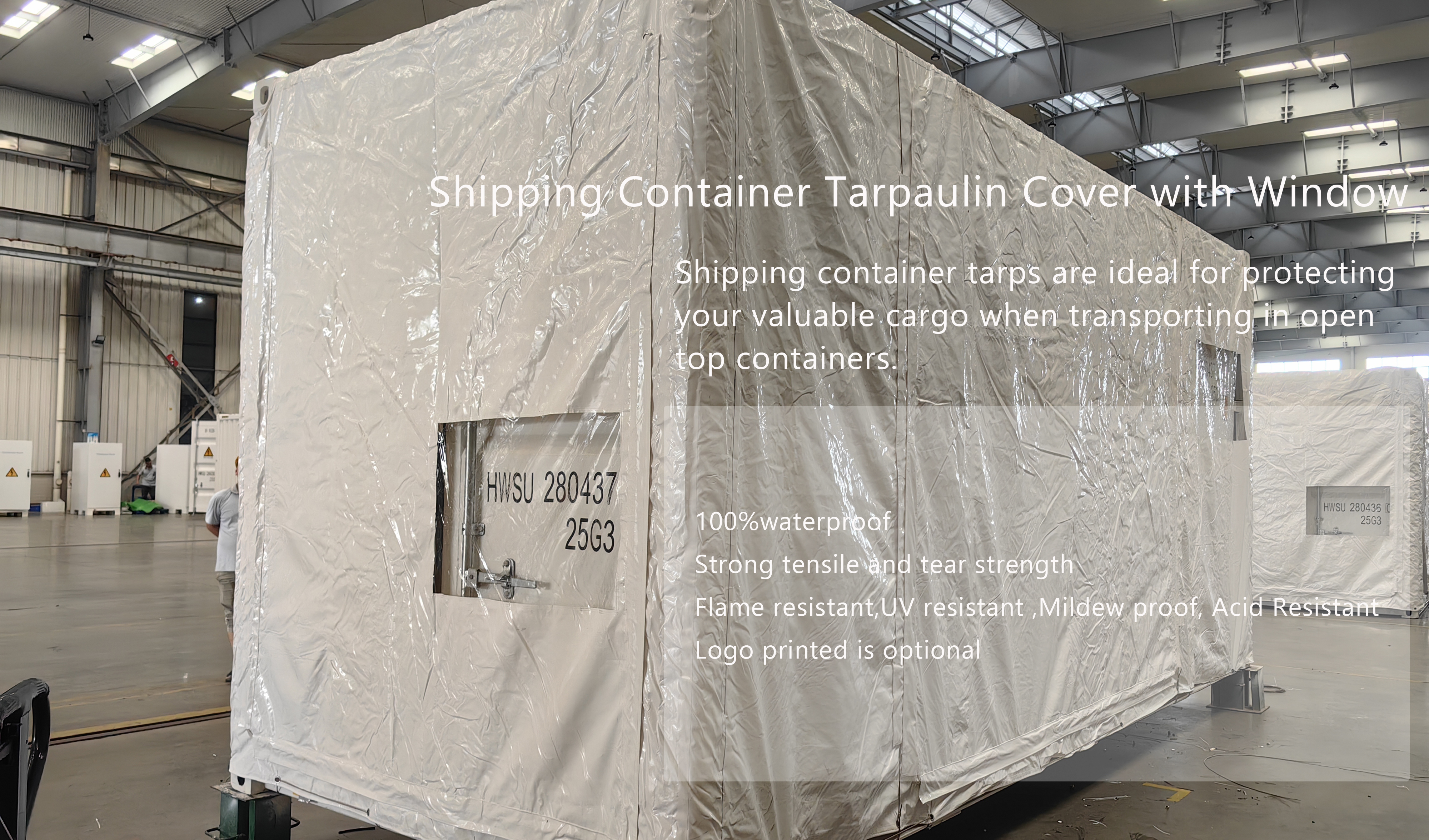 PVC tarpaulin cover,soft open top shipping container,shipping container covers,open top container tarpaulin cover,Shipping container tarpaulin cover with window