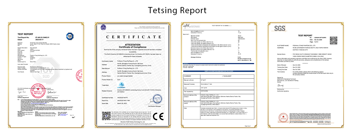 Testing report of shipping container cover