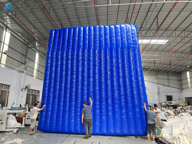 Blue Inflatable Noise Barrier Wall
