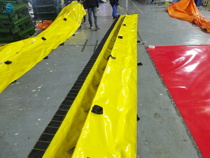 Self-deploying Flood Barrier for Water Flow Changing