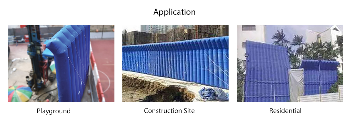 inflatable sound barrier,PVC noise barrier,noise barrier balloon,acoustic wall noise reduction,inflatable sound noise barrier wall for construction