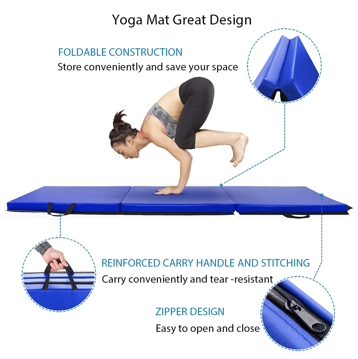 Yoga Mats for Woman with Hand Buckle