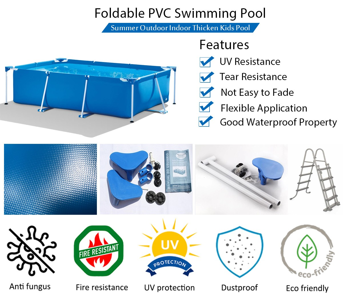 Foldable PVC swimming pool