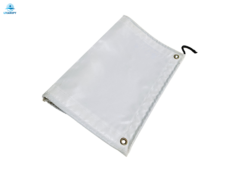 White PVC Coated Tarpaulin for Awning Cover