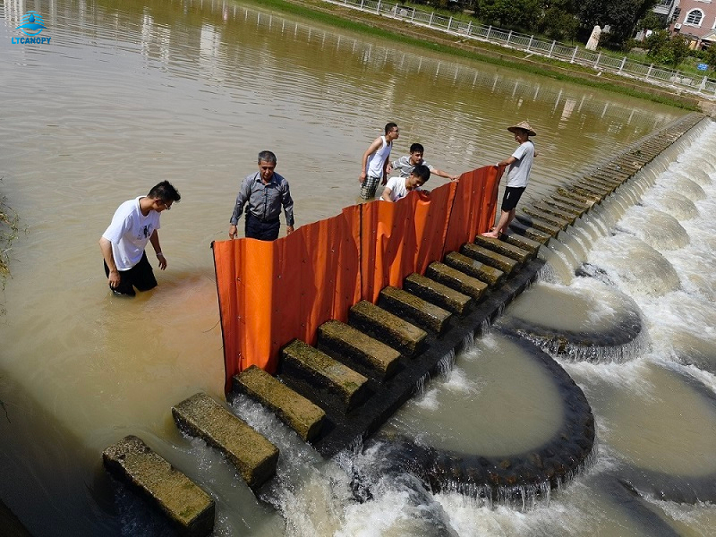 PVC Tarpaulin Flood Barrier Fence