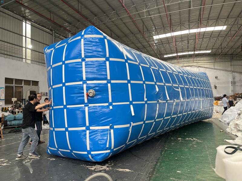 Blue PVC Tarpaulin Flood Control Water Bladder, 0.9mm Thick