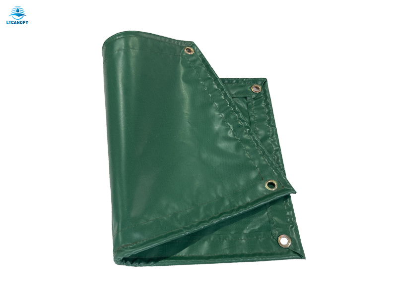 Green PVC Knife Coated Tarpaulin for Container Protective Cover