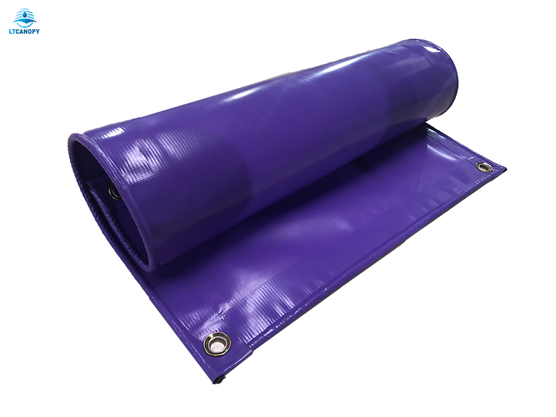 Purple PVC Waterproof Coated Mesh Tarpaulin