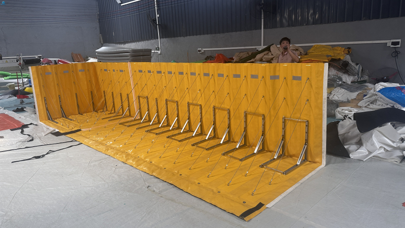 Yellow Modular Flood Barrier