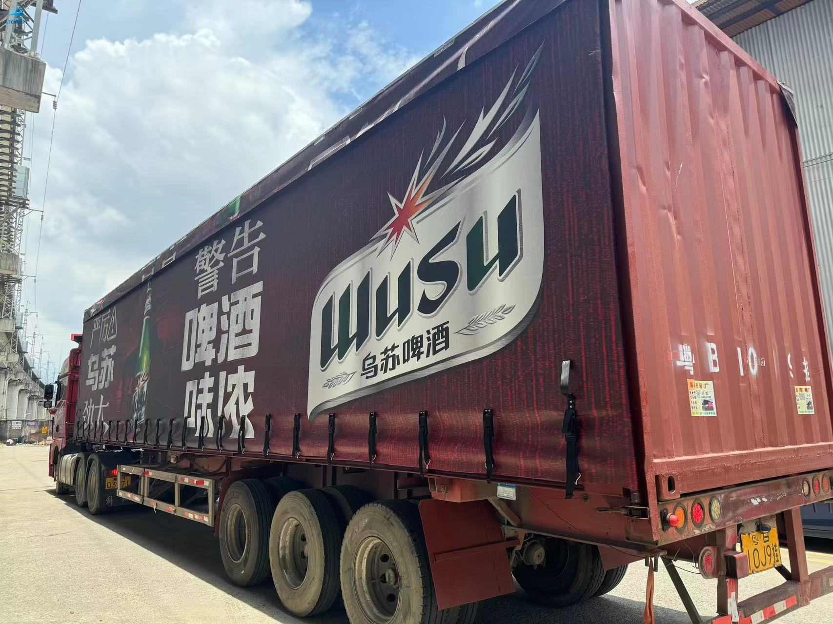 Truck side PVC Coated Mesh Tarpaulin 