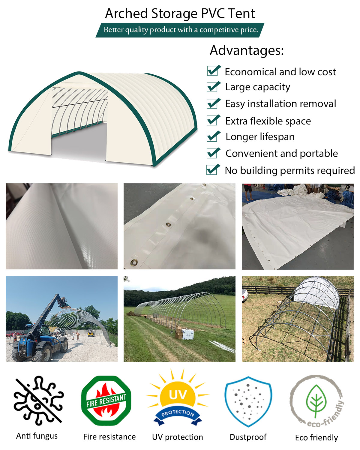 Arched Storage PVC Tent