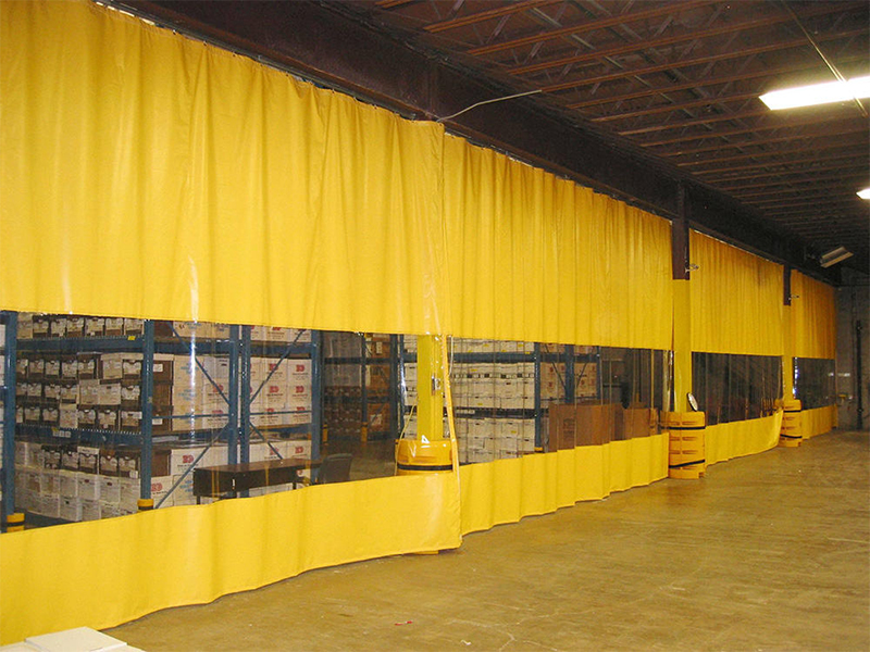 warehouse curtain wall,industrial curtain wall,warehouse divider curtains,blackout curtains,tarpaulin curtains,