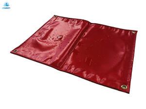 Red PVC Coated Mesh Tarpaulin for Trolley Luggage