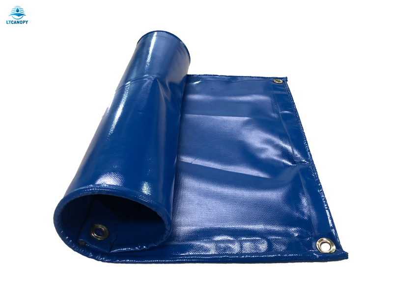 Wholesale Navy Blue PVC Coated Mesh Tarpaulin