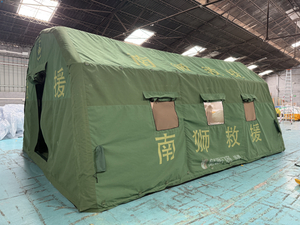 Rapid Setup Inflatable Rescue Tent - Military Green