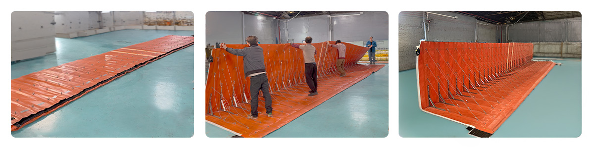 Rapid deployment flood barrier for emergency flood protection