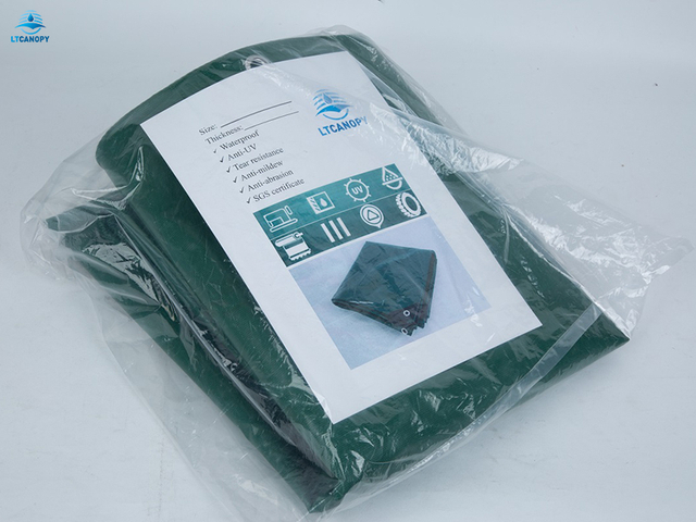 Green PVC Knife Coated Tarpaulin Waterproof Heavy Duty Covering PVC Coated for Sale