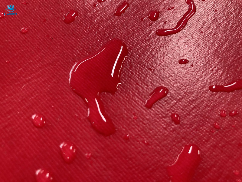 Red Waterproof PVC Coated Tarpaulin