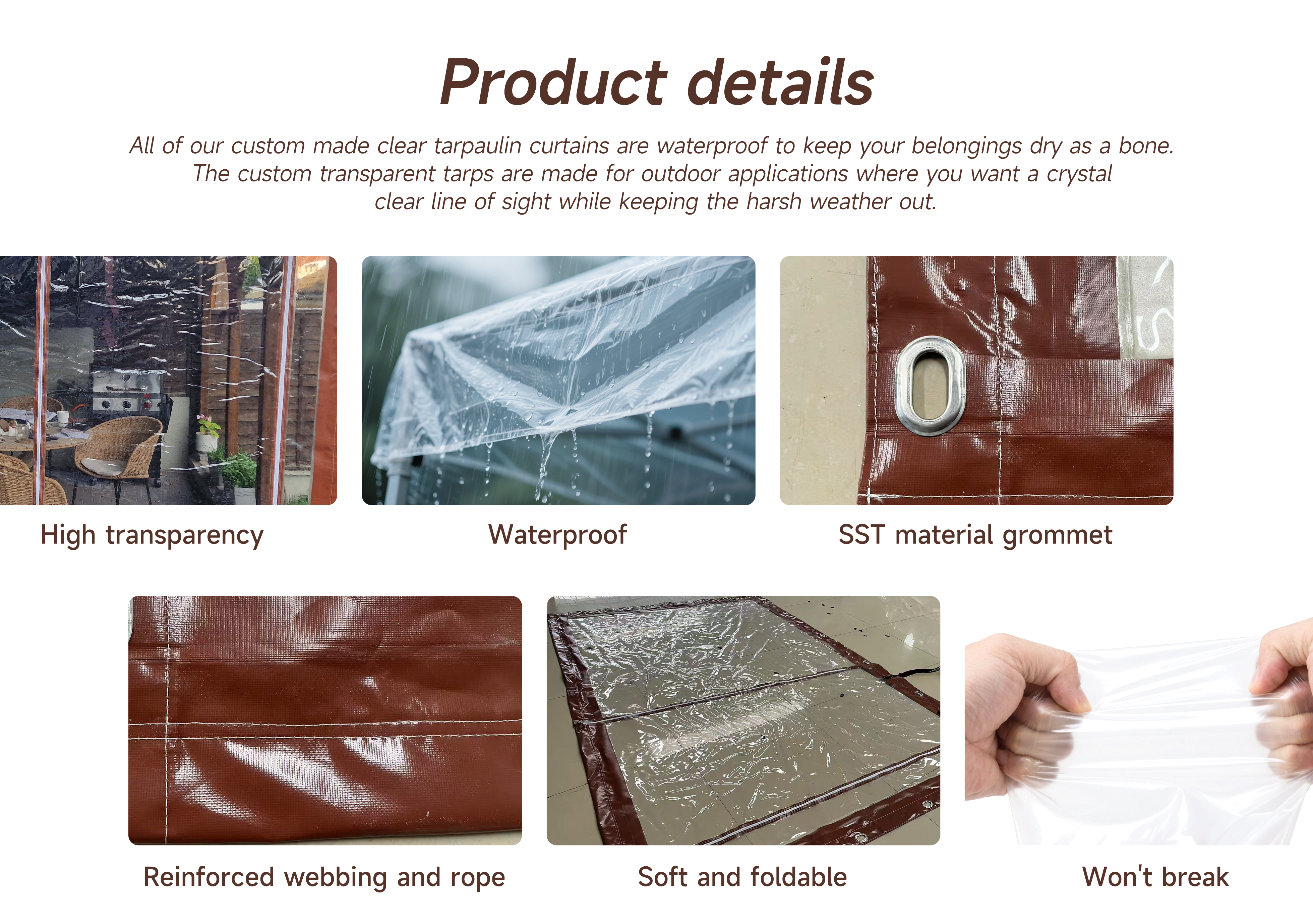 Gazebo Side Panel,Pergola Side Curtain,Clear PVC Patio Enclosure,Outdoor Gazebo Side Wall,Waterproof Gazebo Curtains