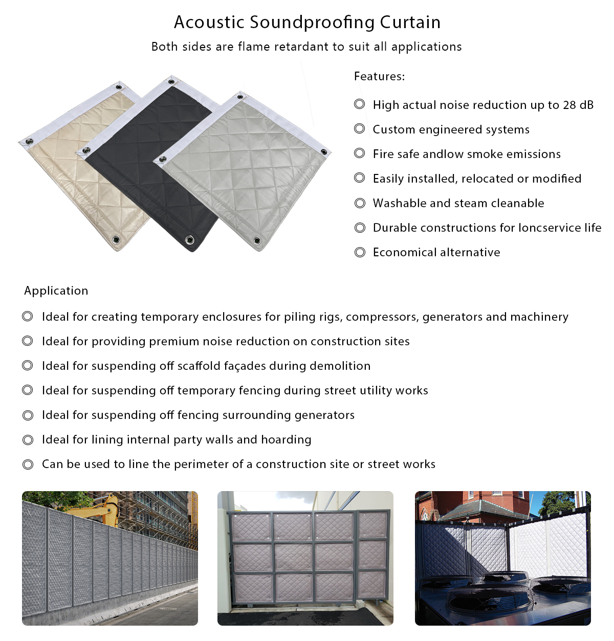 industrial noise control curtain,noise control barrier,soundproof acoustic wall,soundproof acoustic wall