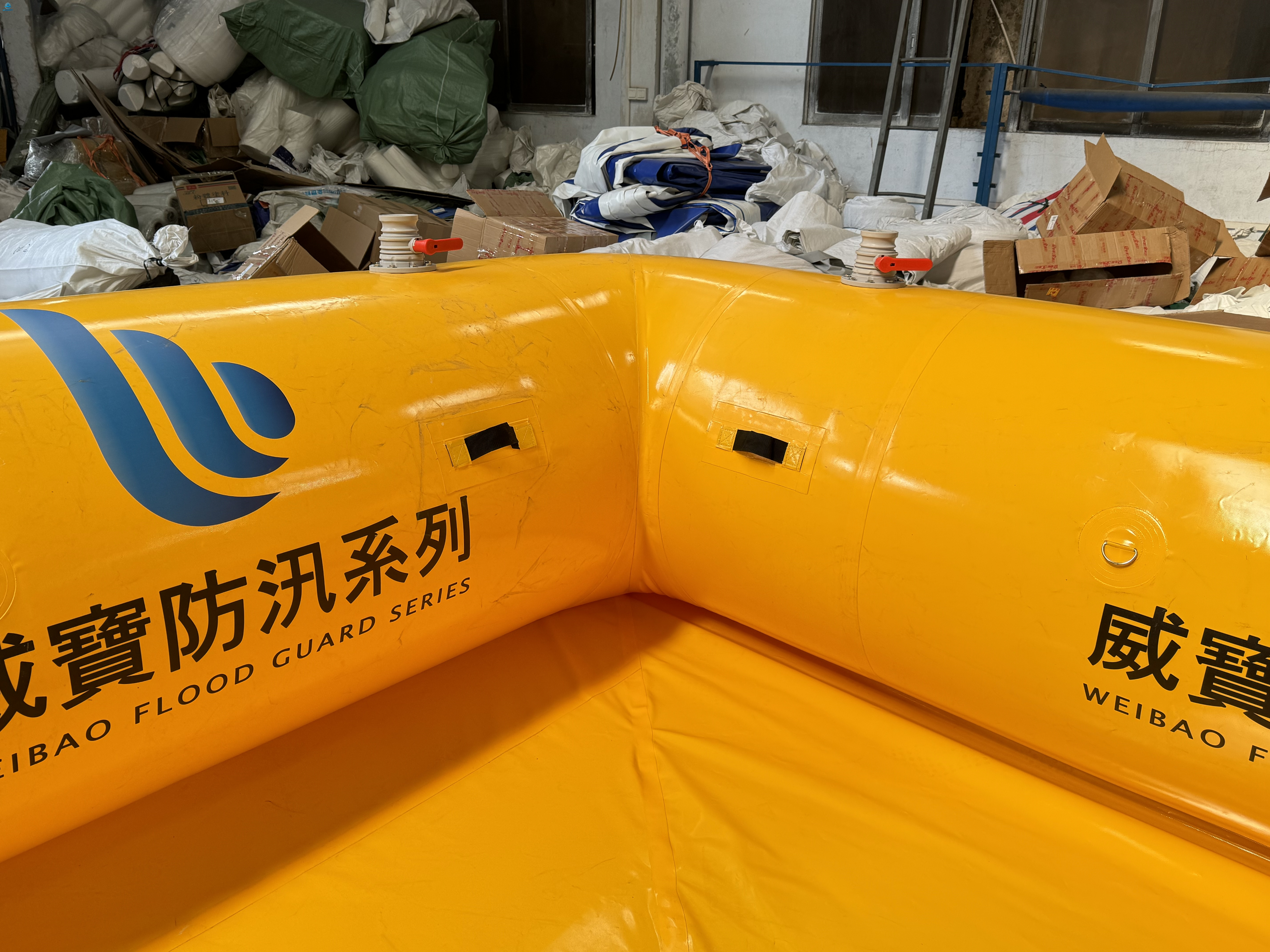 Rapid-Deploy Inflatable Flood Barrier for Building Protection & Water Diversion