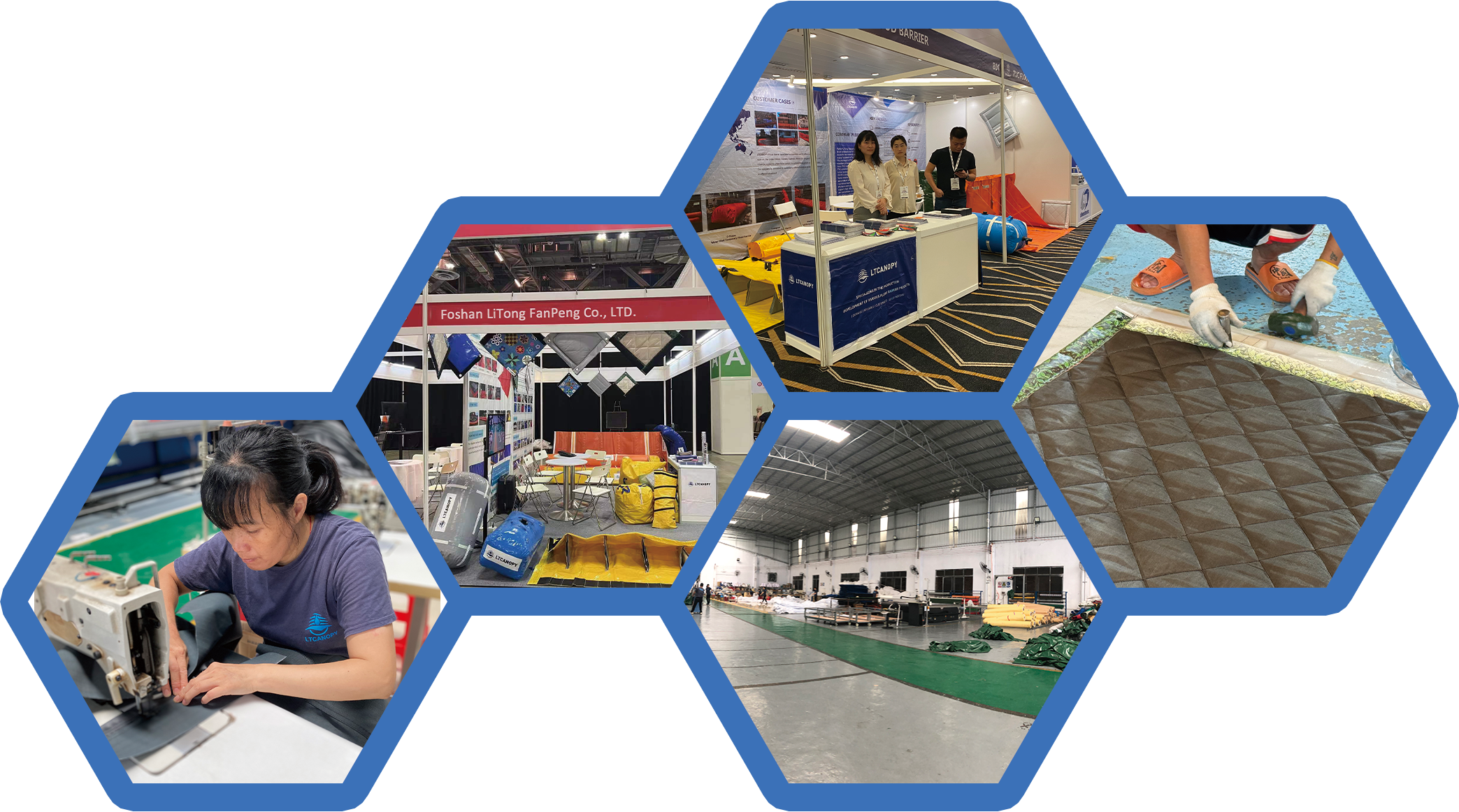 TCANOPY workshop PVC coated tarpaulin raw material supplier and processing manufacturer