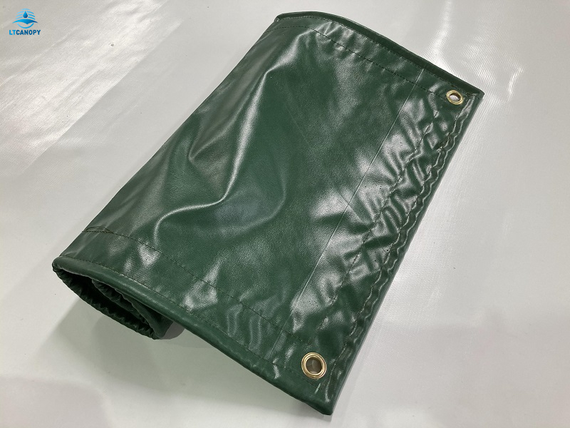 Green PVC Tarpaulin with Grommet And Rope