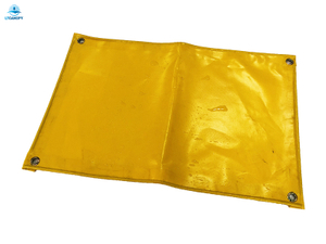 Durable Yellow PVC Coated Mesh Tarpaulin