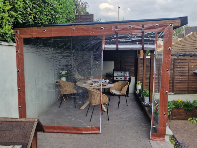 Gazebo Pergola Side Panel – Clear PVC Outdoor Enclosure Curtain