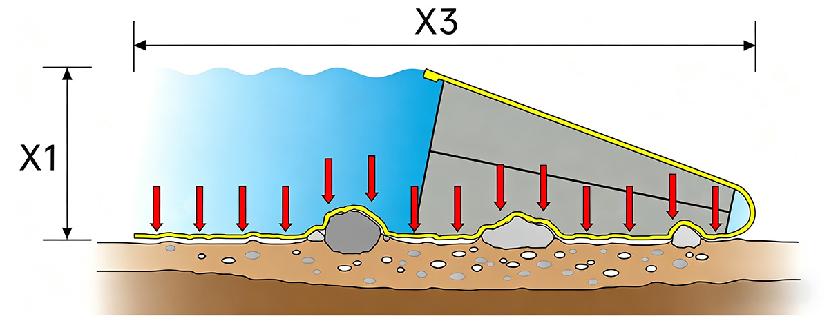 Portable Water Gate Flood Barrier working principle