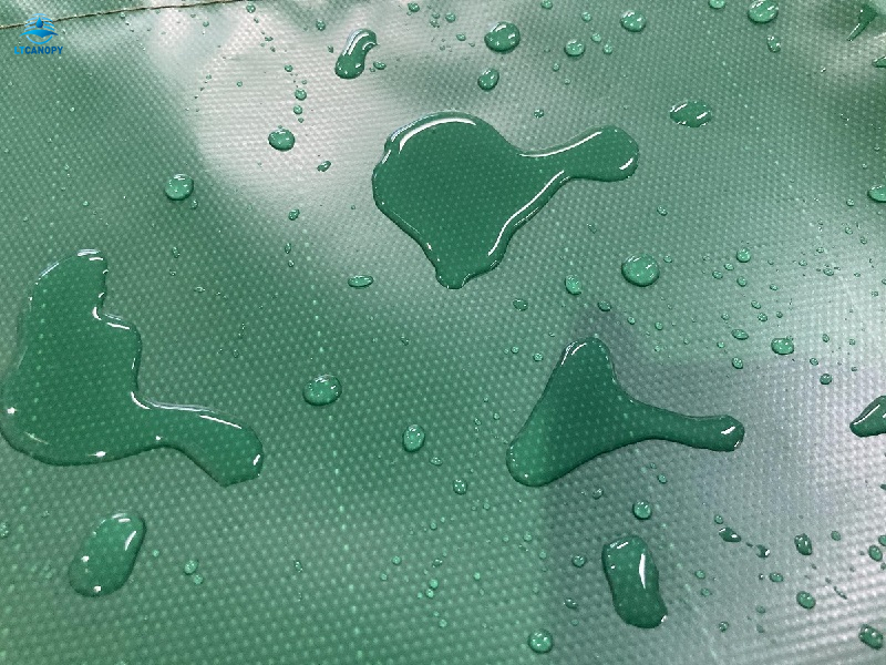 Green PVC Knife Coated Tarpaulin Waterproof Heavy Duty Covering PVC Coated for Sale