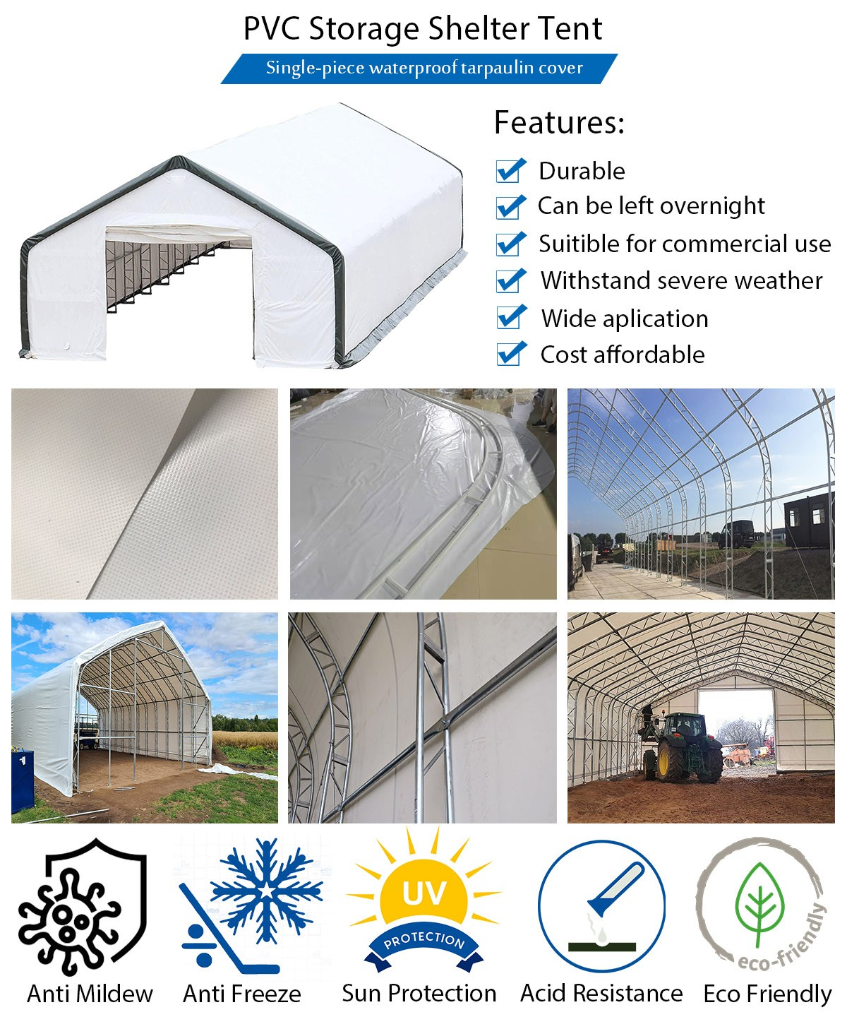 PVC storage shelter tent