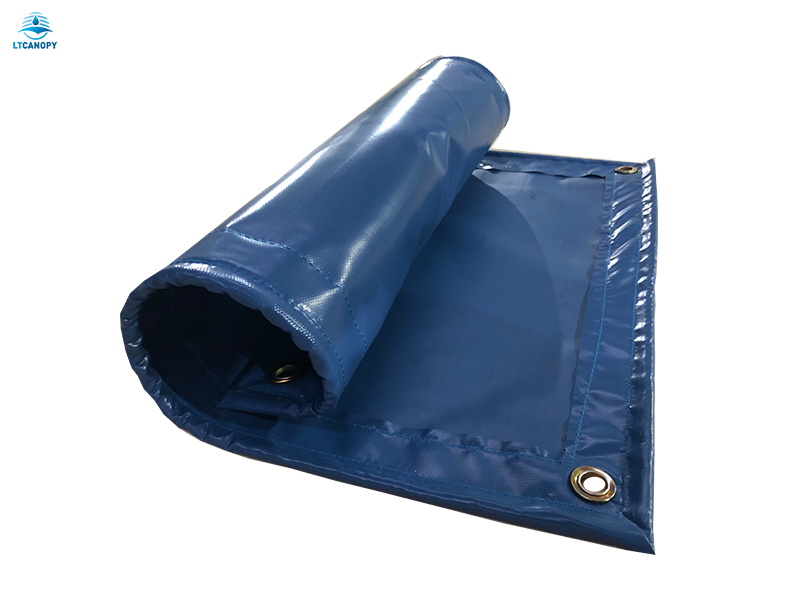 Blue PVC Knife Coated Tarpaulin for Truck Covering