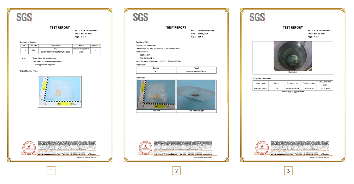 SGS certificate for PVC tarpaulin