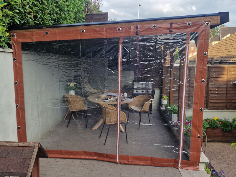 Gazebo Pergola Side Panel – Clear PVC Outdoor Enclosure Curtain