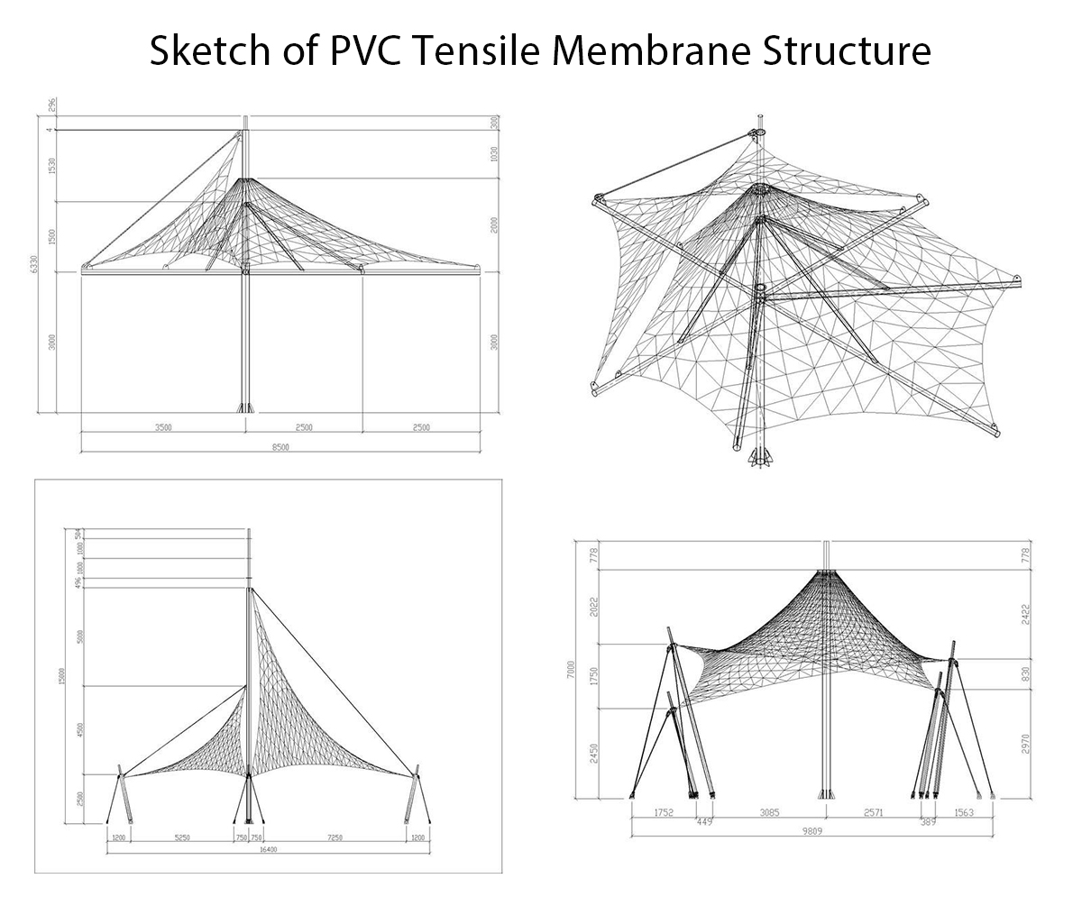 Sketch of PVC Tensile Membrane Structure