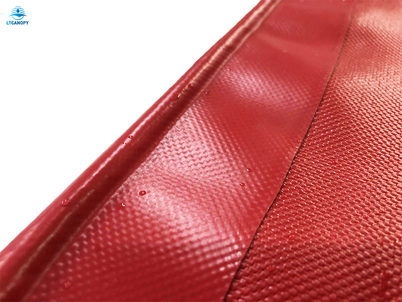 Red PVC Coated Mesh Tarpaulin for Trolley Luggage