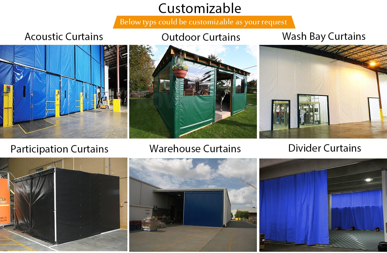 PVC tarpaulin industrial curtain walls