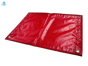 Red Waterproof PVC Coated Tarpaulin