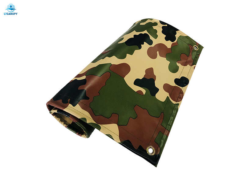 Camouflage PVC Coated Mesh Tarpaulin for Military Vehicle Cover