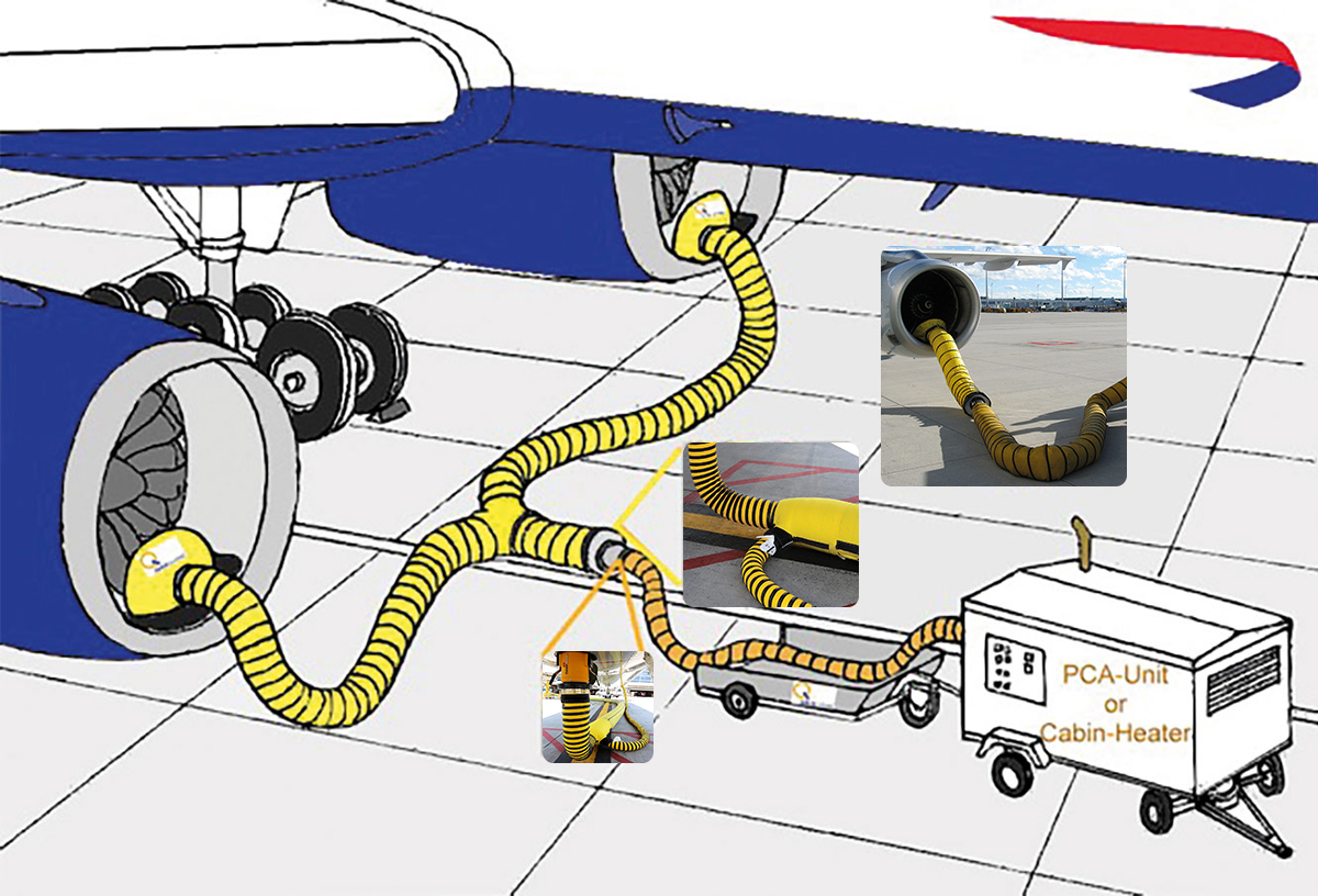 Drawing of aviation duct hose