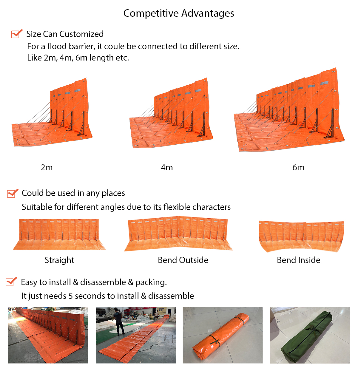 Advantages of orange flood barrier
