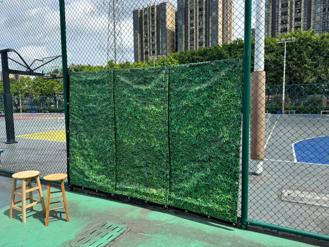 Outdoor PVC Sound Barrier Curtain Feature Leaf Pattern Design