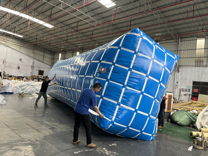 Blue PVC Tarpaulin Flood Control Water Bladder, 0.9mm Thick