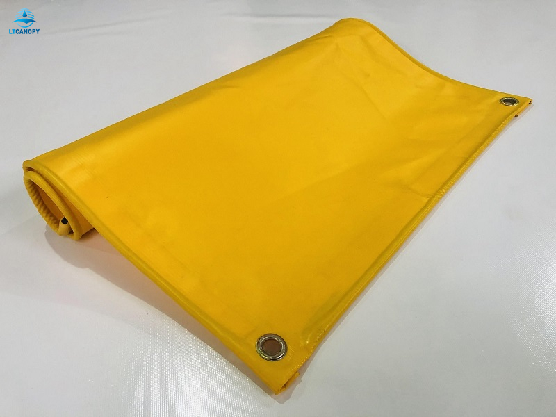 Yellow 8X10 Feet PVC Tarpaulin for Multipurpose Protective Cover