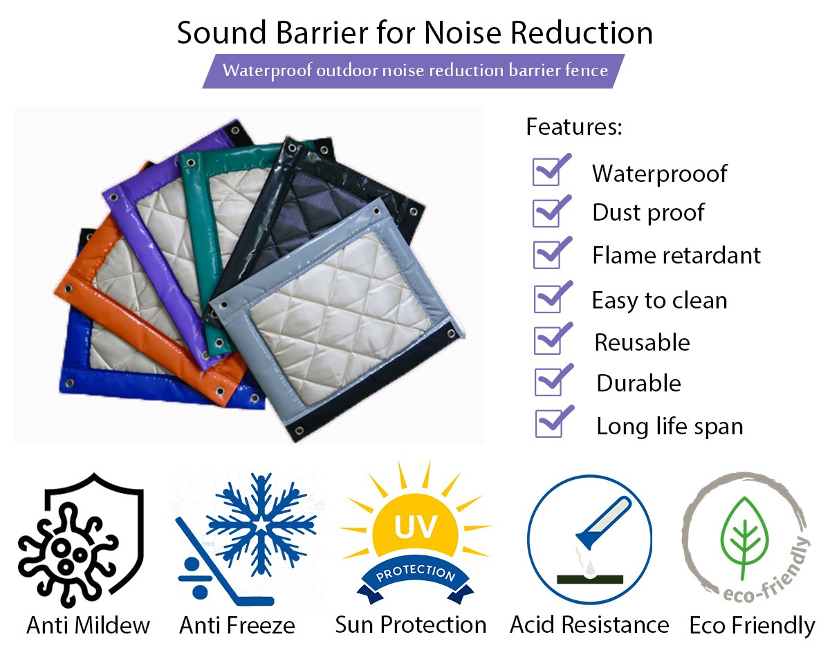 Acoustic soundproofing purple curtain