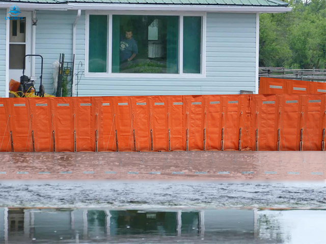 Instant Orange Flood Barrier Wall