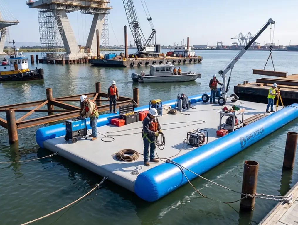 Heavy‑Duty Inflatable Water Platform For Bridge & Marine Construction Work