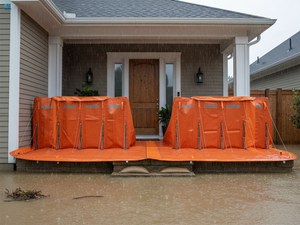 Residential Flood Barrier with Door